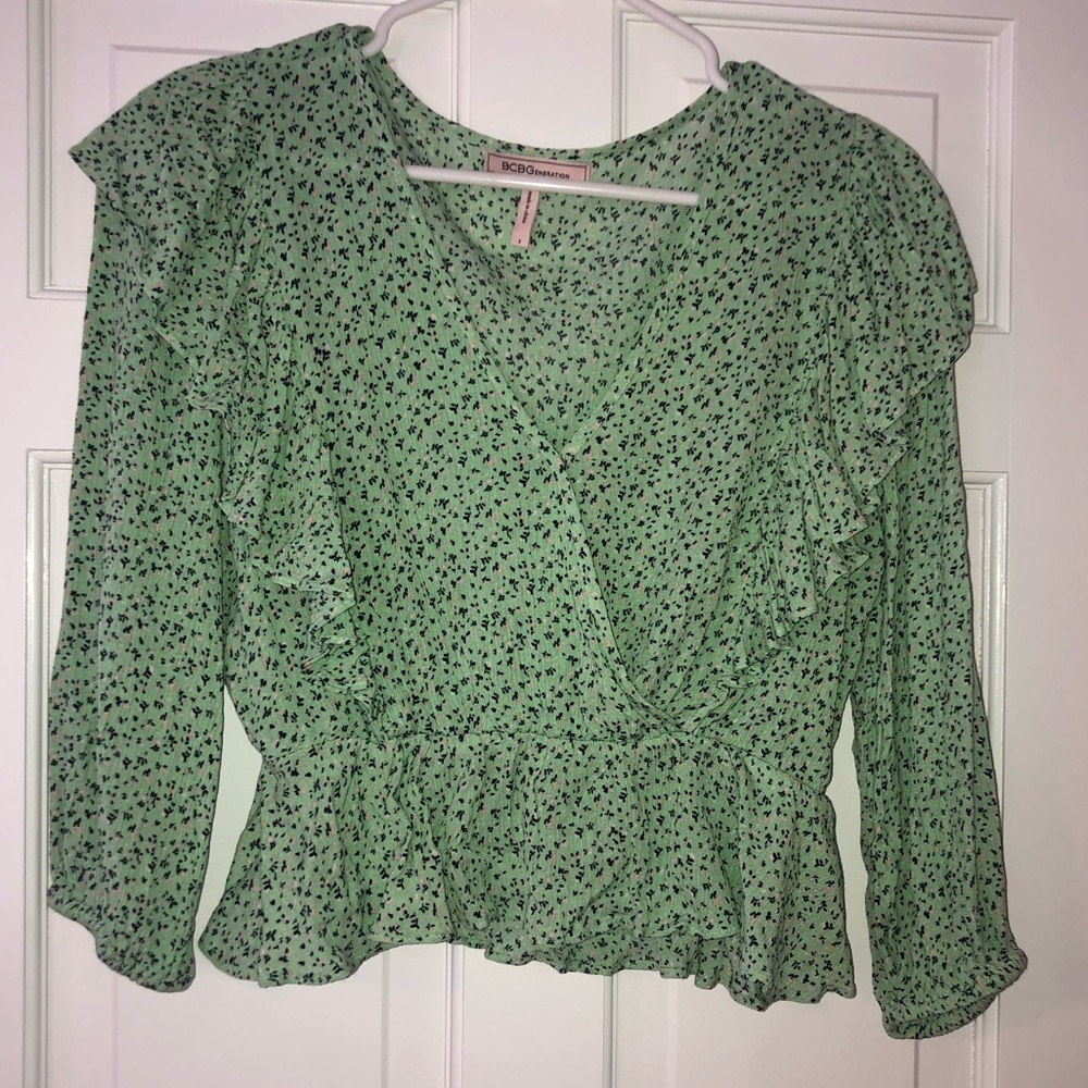 BCBG ruffle blouse